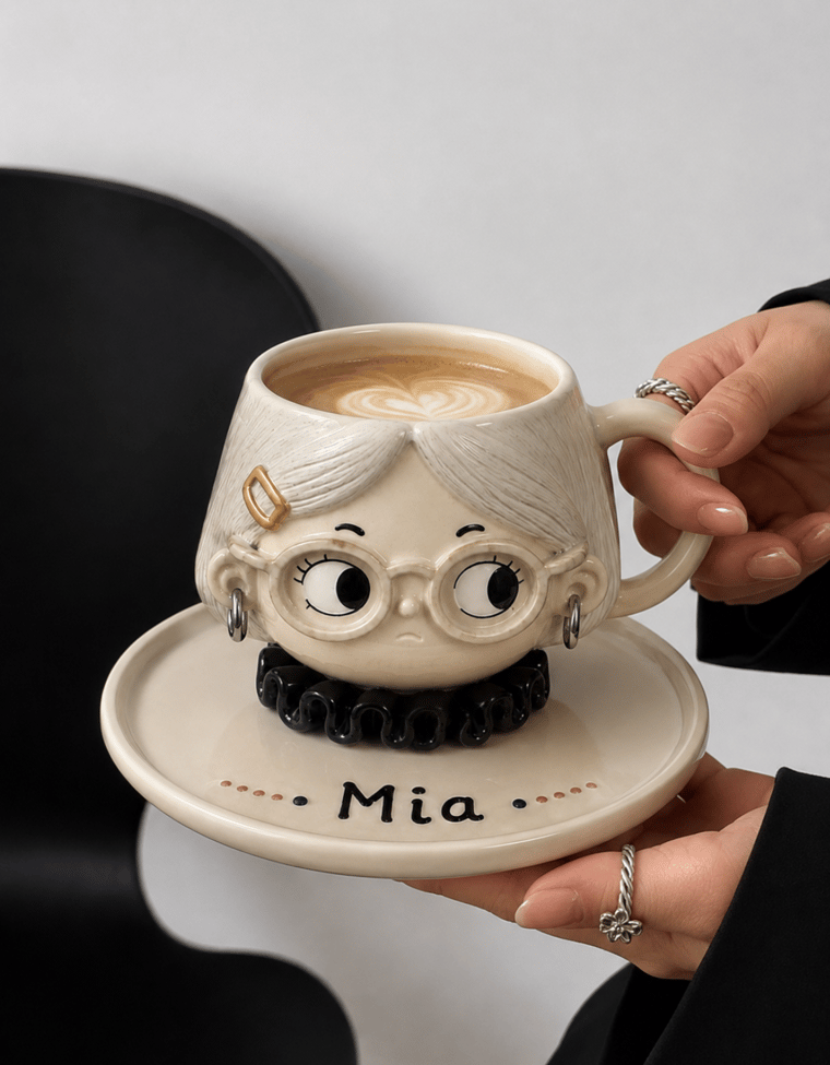 3D Sculpted Portrait Mug III
