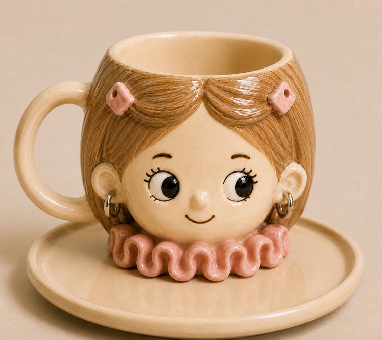 3D Sculpted Portrait Mug IV