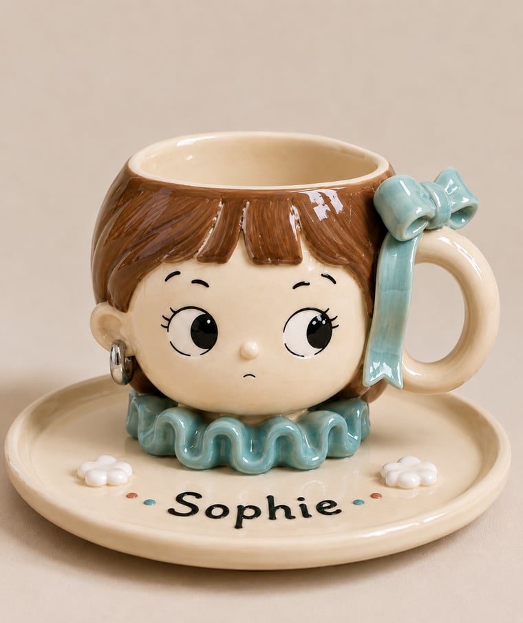 3D Sculpted Portrait Mug VII