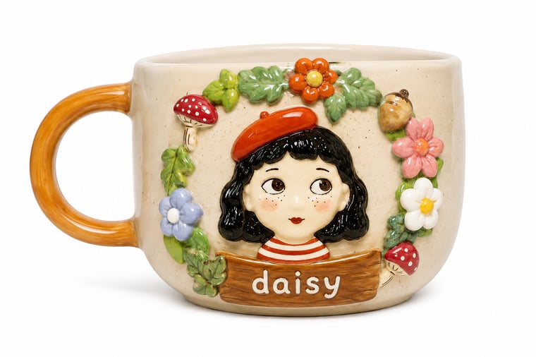 3D Relief Ceramic Mug III